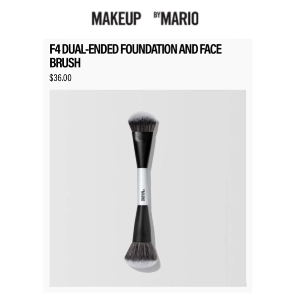 MAKEUP by MARIO F4
F4 DUAL-ENDED FOUNDATION AND FACE BRUSH ~NEW~ - Picture 2 of 6